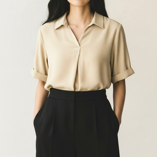 【予約販売】半袖ベーシックブラウス（Yellow Base / イエベ向け）